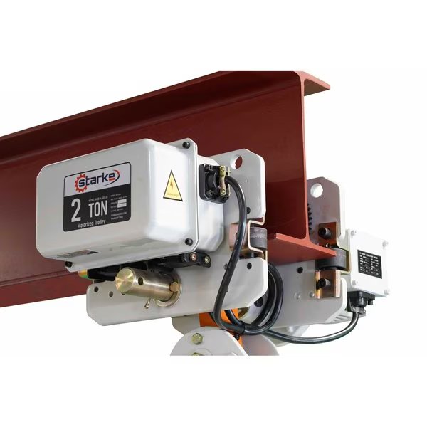 Motorized Trolley for Starke Hoists, 4,000 lb, 2-Speed (27-82 FPM), 230V Single Phase, Starke, Mfr#: SMT20VS-L-230V-1PH